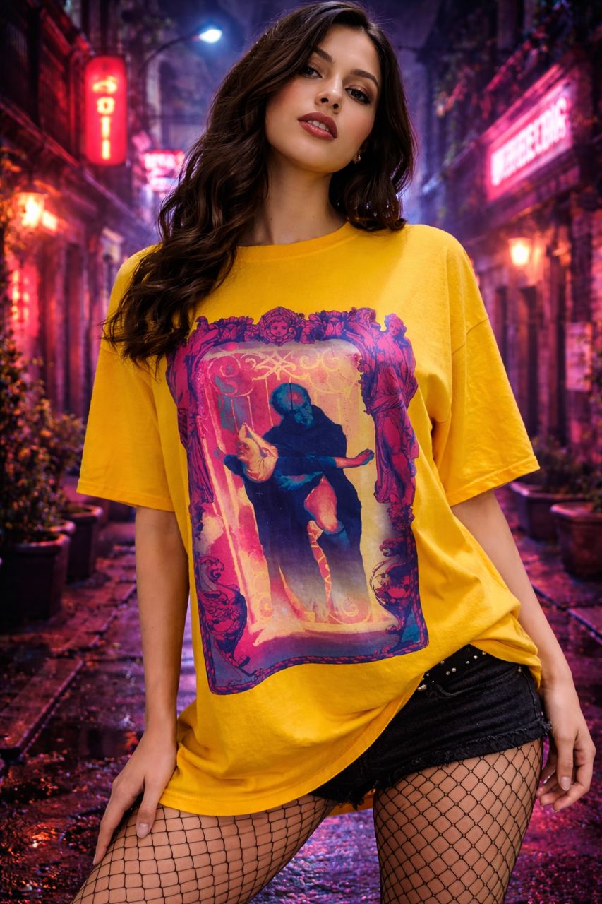 LucidSickness “The Sin” Neon Gothic Graphic T-Shirt